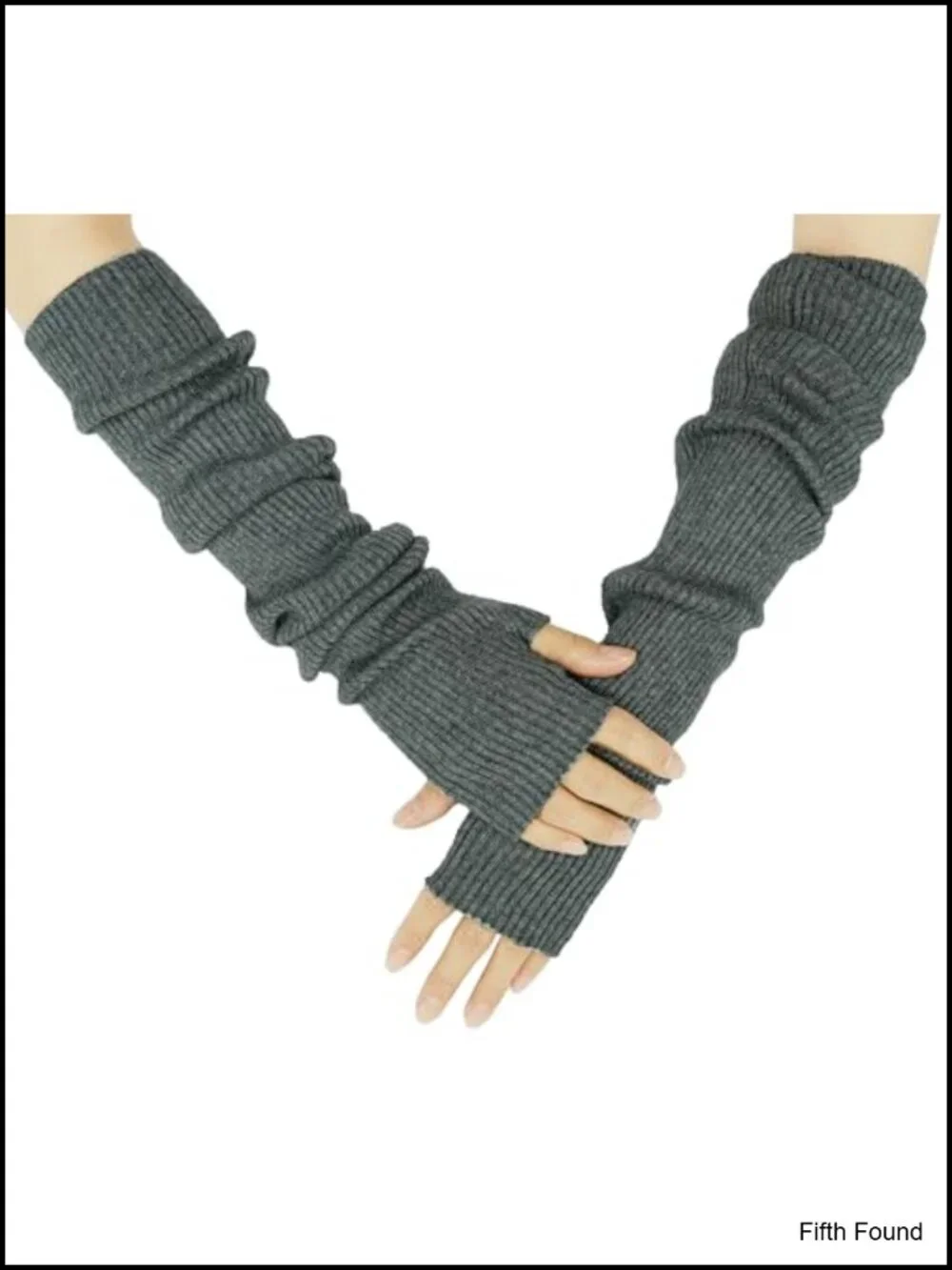 Cashmere Fingerless Gloves Arm Warmers Women Winter Cozy